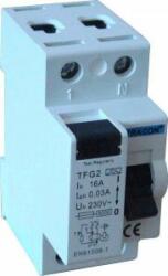 Tracon Electric Bloc cu protecţie diferenţială, 2 poli 63A, 300mA, 6kA, A / AC (TFG2-63300)