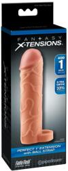 Pipedream Fantasy X-tensions Perfect 1" with Ball Strap 17,7cm natúr