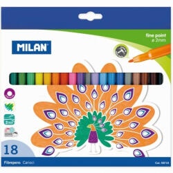 MILAN Carioci Milan 06F18, varf subtire, 18 culori (06f18)