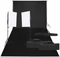 vidaXL Kit studio foto cu set de lumină și fundal (3094750)