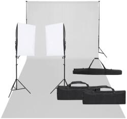 vidaXL Kit studio foto cu set de lumină și fundal (3094752)
