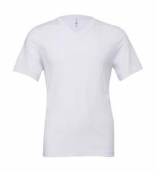 Bella Canvas Uniszex rövid ujjú póló Bella Canvas Unisex Jersey V-Neck T-Shirt 2XL, Fehér