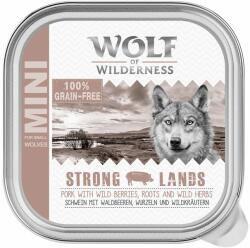 Wolf of Wilderness Wolf of Wilderness Pachet economic Adult 24 x 150 g - Tăvițe Strong Lands Porc