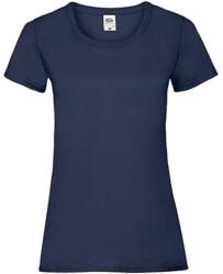 Fruit of the Loom Női póló Csapott ujjú Fruit of the Loom Valueweight T Lady-Fit - L (14), Sötétkék (navy)