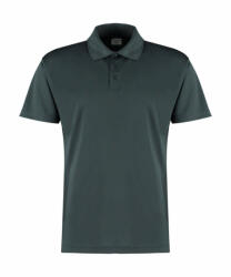 Kustom Kit Férfi rövid ujjú galléros póló Kustom Kit Regular Fit Cooltex Plus Micro Mesh Polo S, Grafitszürke