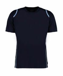 Kustom Kit Férfi rövid ujjú póló Kustom Kit Regular Fit Cooltex Contrast Tee XL, Sötétkék navy/világos kék