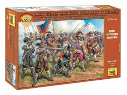Zvezda Austrian Musketeers and Pikemen XVII. Century makett figura 1: 72 (8061) (8061)