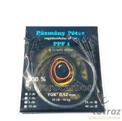 Pázmány Péter Fluorcarbon Előke 40cm 0, 52mm - Ragadozóhalas Előkezsinór 5 db/csomag (PPF1-HLCTRZ)