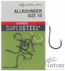 Korum Supersteel Allrounder Barbed Méret: 10 - Korum Pontyozó Horog (K0310067)