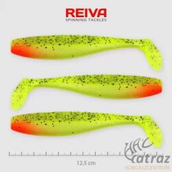 Reiva Flat Minnow Shad Zöld-Piros Fej Flitter Gumihal - Reiva Műcsali 12, 5 cm 3 db/csomag (9902-124)