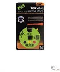 FOX Edges Zig Rig Horog Méret: 8 12lb 12ft - Fox Előkötött Zig Rig (CCR190)