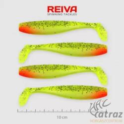Reiva Flat Minnow Shad Zöld-Piros Fej Flitter Gumihal - Reiva Műcsali 10 cm 4 db/csomag (9902-104)
