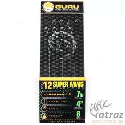 Guru Előkötött Feeder Horog Méret: 12 - Guru SMWG Standard Hair 4" (0.19mm) (GRR166)