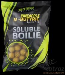Stég Product Oldódó Bojli 24 mm Ananász & Vajsav - Stég Soluble Boilie 24mm Pineapple-N-Butyric 1kg (SP112479)