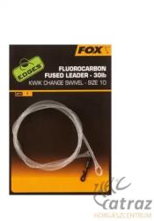 FOX Fluorocarbon Előtétzsinór Gyorskapoccsal 30lb - Fox Fluorocarbon Fused Leader Kwik Change Swivel Méret: 10 (CAC695)