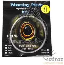 Pázmány Péter Fluorcarbon Eggsnap Előke 40cm 0, 52mm - Ragadozóhalas Fluorocarbon Előkezsinór 5 db/csomag
