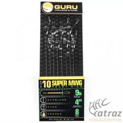 Guru Előkötött Feeder Horog Méret: 10 - Guru SMWG Standard Hair 4" (0.22mm) (GRR164)