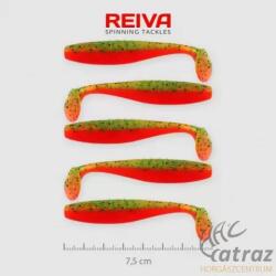 Reiva Flat Minnow Shad Sárga-Narancs-Flitter Gumihal - Reiva Műcsali 7, 5 cm 5 db/csomag (9902-802)