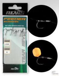 Nevis Előkötött Horog Feeder Monofil Zsinórral és Csalitüskével - Méret: 10 (8103-410)