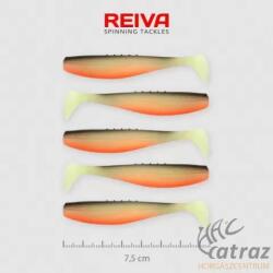 Reiva Flat Minnow Shad Fehér-Fekete-Piros Gumihal - Reiva Műcsali 7, 5 cm 5 db/csomag (9902-803)