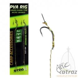 STÉG PRODUCT Előkötött Curve Shank Horog Csalitüskével - Előkötött PVA Horog - Hossz: 12cm Méret: 8 (8107-408)