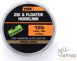 FOX Zsinór Fox Zig&Floater Hooklink Trans Khaki 12lb 100m