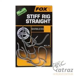 FOX Edges Stiff Rig Straight Szakállnélküli Horog Méret: 8 CHK166