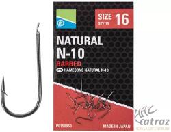 Preston Innovations Preston Natural N-10 Barbed Méret: 22 - Preston Innovations Keszegező Horog
