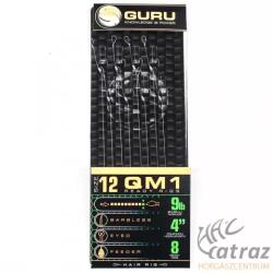 Guru Előkötött Feeder Horog Méret: 12 - Guru QM1 Standard Hair 4" (0.22mm) (GRR201)