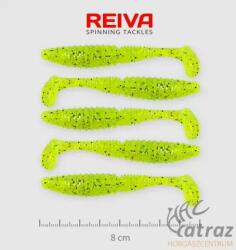 Reiva Zander Power Shad Gumihal 8cm 5 db/csomag - Neonzöld Flitter (9901-803)