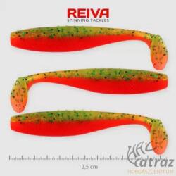 Reiva Flat Minnow Shad Sárga-Narancs-Flitter Gumihal - Reiva Műcsali 12, 5 cm 3 db/csomag (9902-122)