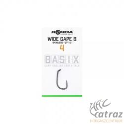 Korda Basix Wide Gape BS Szakállnélküli Pontyozó Horog - Méret: 4 (KBX005)