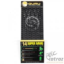 Guru Előkötött Feeder Horog Méret: 14 - Guru SMWG Standard Hair 4" (0.17mm) (GRR168)