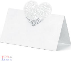  Szív mintás papír ültetőkártya