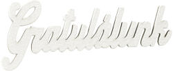 Valex Decor 5db. "Gratulálunk" festett fa felirat 10 x 4cm - Fehér (MT9-170)