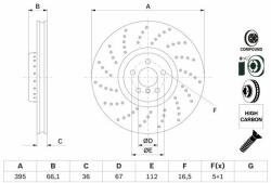 Bosch Disc frana BOSCH 0 986 479 F64 (0 986 479 F64) - automobilus