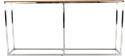 Mobikon Consola, stil industrial, din mdf stejar si picioare crom argintiu, Kornis, 160x30x77 cm (0000286503)