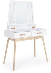 Bizzotto Consola cu oglinda lemn alb natur Ordinary 90x40x144 cm (0740050)