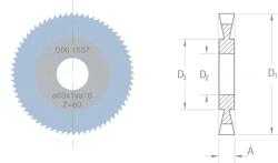 Dixi 1537 D 80 x 1, 00 x D22, 00 Z=100 CUTINOX keményfém fűrésztárcsa bevonatos (60414)