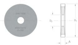 Dixi 1539 D 20 x 0, 14 x D 5, 00 Z=100 keményfém fűrésztárcsa (40307)