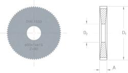 Dixi 1533 D 100 x 2, 00 x D22, 00 Z=1 0 keményfém fűrésztárcsa (36048)