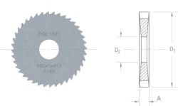 Dixi 1531 D 100 x 3, 00 x D22, 00 Z=40 keményfém fűrésztárcsa (38713)