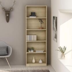 vidaXL Bibliotecă cu 5 rafturi, stejar sonoma, 60x24x175 cm, PAL (800885) Biblioteca