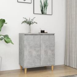 vidaXL Servantă & picioare lemn masiv, gri beton, 60x35x70 cm, PAL (806071) Comoda