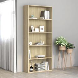 vidaXL Bibliotecă cu 5 rafturi, stejar Sonoma, 80 x 30 x 189 cm, PAL (801029) Biblioteca