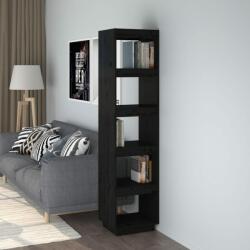vidaXL Bibliotecă/Separator cameră negru 40x35x167 cm lemn masiv pin (810858) Biblioteca