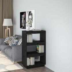 vidaXL Bibliotecă/Separator cameră negru 60x35x103 cm lemn masiv pin (810868) Biblioteca