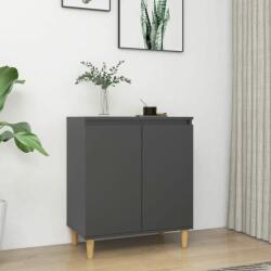 vidaXL Servantă cu picioare din lemn masiv, gri, 60x35x70 cm, PAL (806069) Comoda