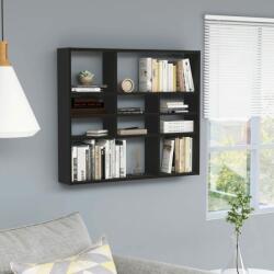 vidaXL Raft de perete, negru, 90x16x78 cm, PAL (802940) Raft