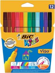 BIC Carioci 12 culori lavabile Visa Bic 8886956 (888695)